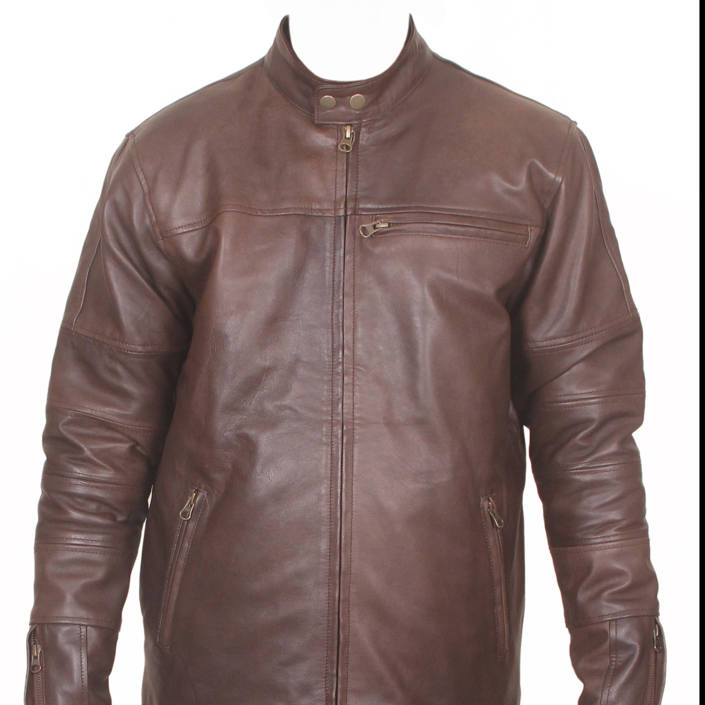 Liquidus Men's Original  Leather Biker Jacket-Shriya Global