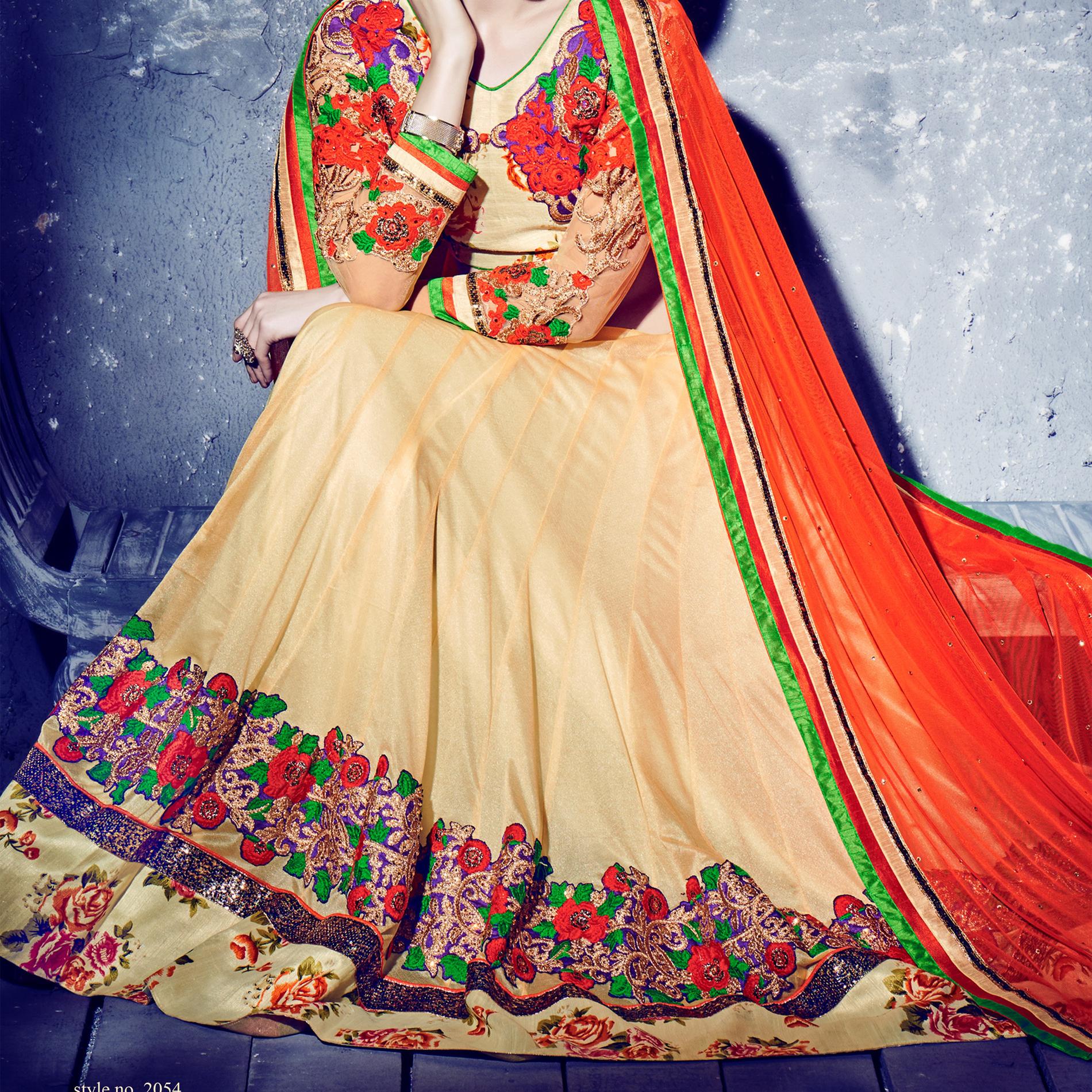 Designer Embroidered Lehenga-Panchii Fashion