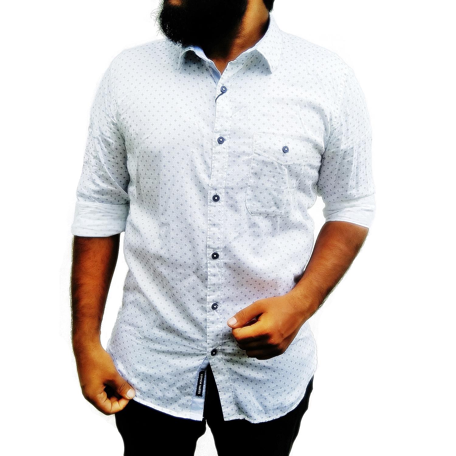 LUMEN HARTS Casual Shirt Block Print - Mens Apparels Manufacturer-CLOBRIEH MENCH IMPORT EXPORT & GENERAL TRADING