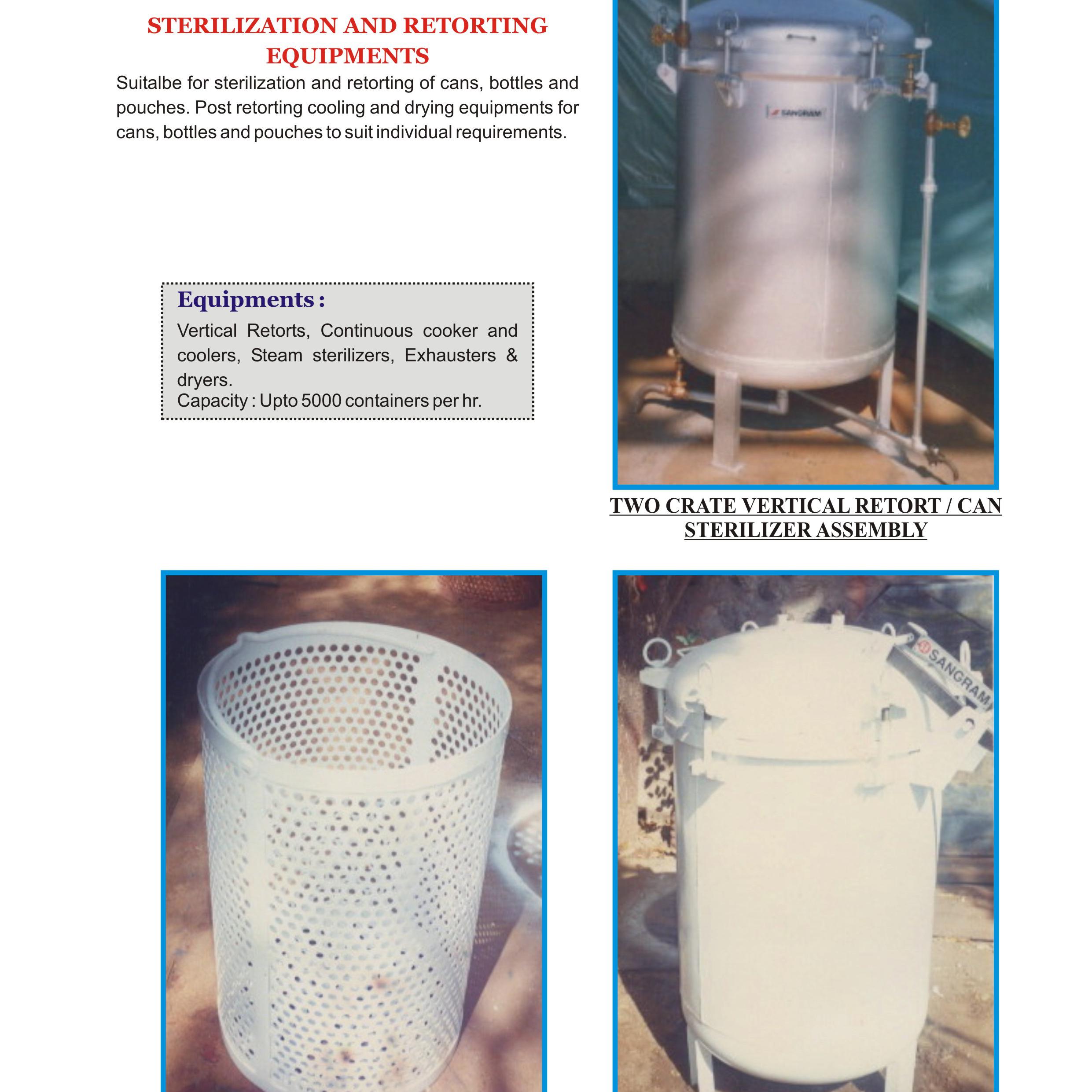 Sterilization & Retorting Machinery-Sangram Engineering Limited