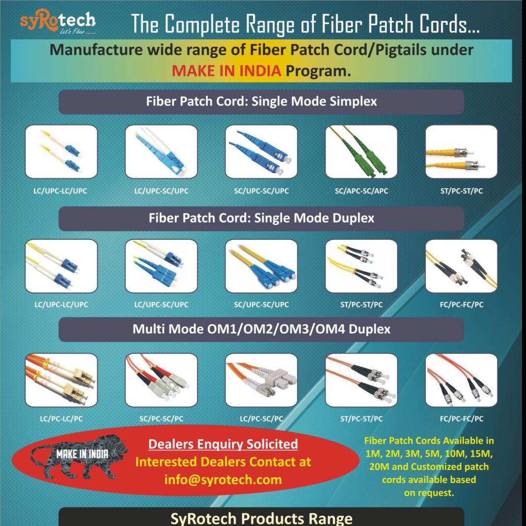 Fiber Patch Cords-GOIP GLOBAL SERVICES PVT LTD