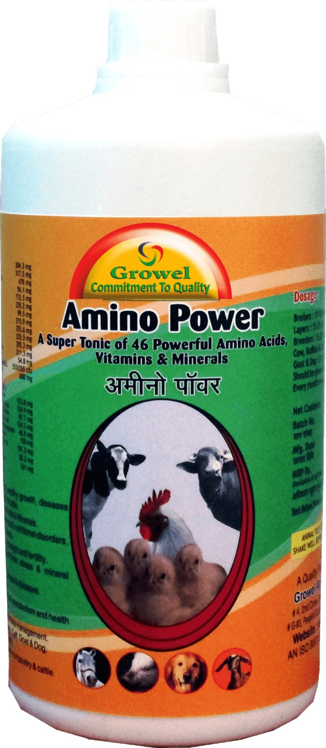  46 Powerful Amino Acids, Vitamins & Minerals .It is strongest amino acid for poultry & cattle -Growel Agrovet Private Limited
