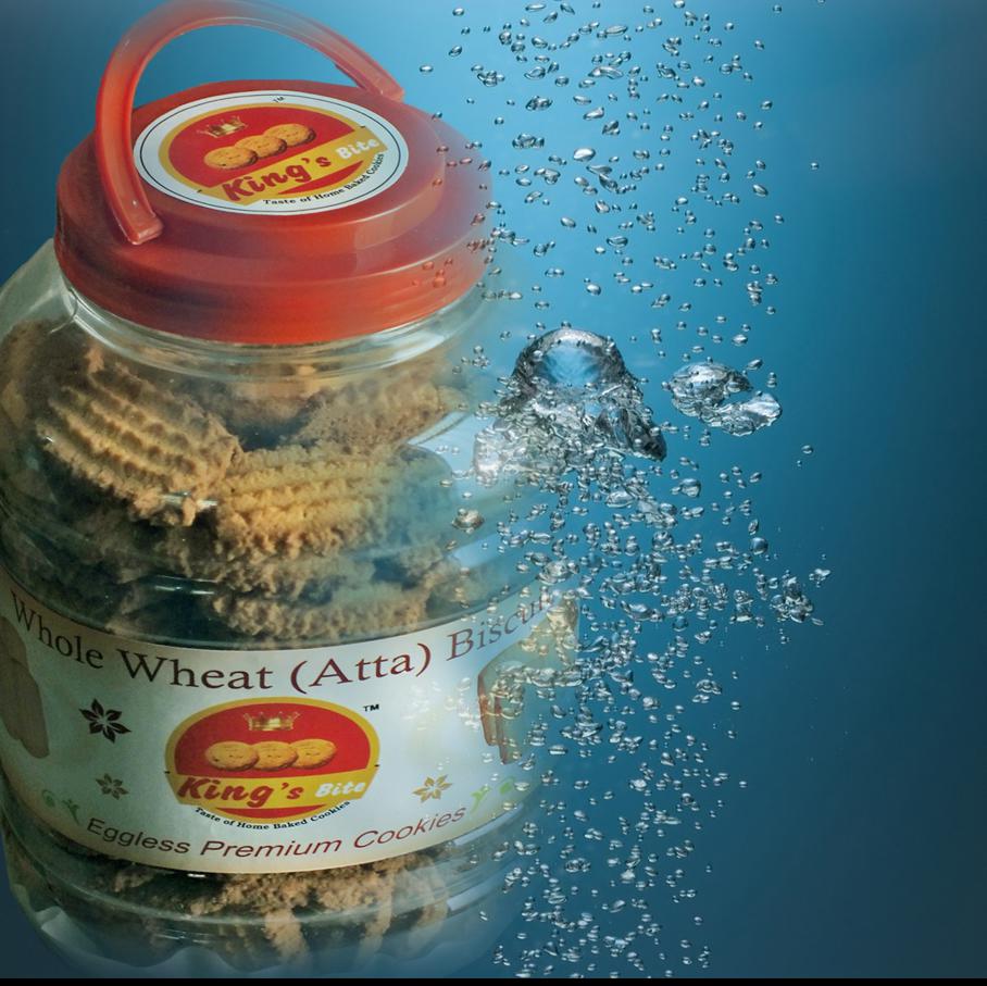 Eggless Atta Biscuit - 900g JAR-KINGDOM FOOD PRODUCTS PVT. LTD.