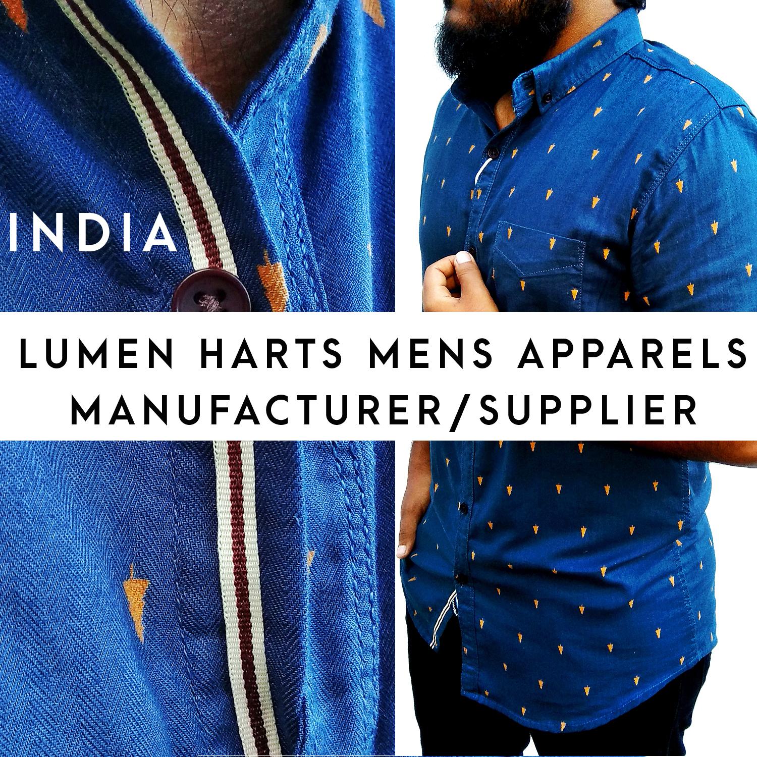 LUMEN HARTS Casual Shirt Prints on Chevron Fabric - Mens Apparels Manufacturer-CLOBRIEH MENCH IMPORT EXPORT & GENERAL TRADING 