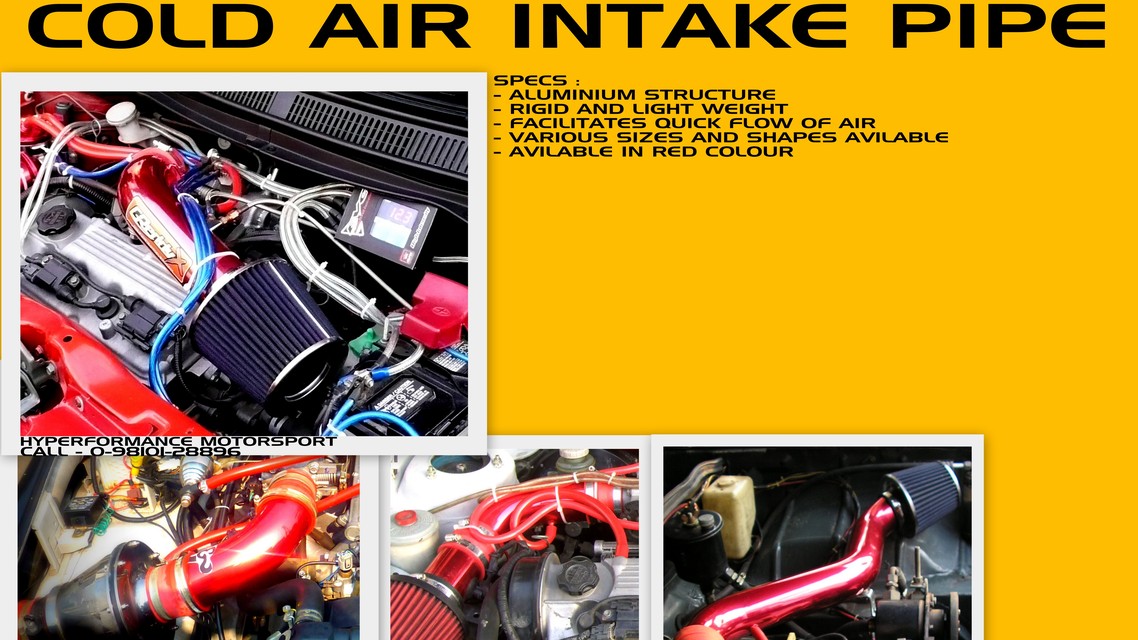 COLD AIR INTAKE PIPES - FOR RACING AIR FILTERS (CE-HYPERFORMANCE MOTORSPORTS
