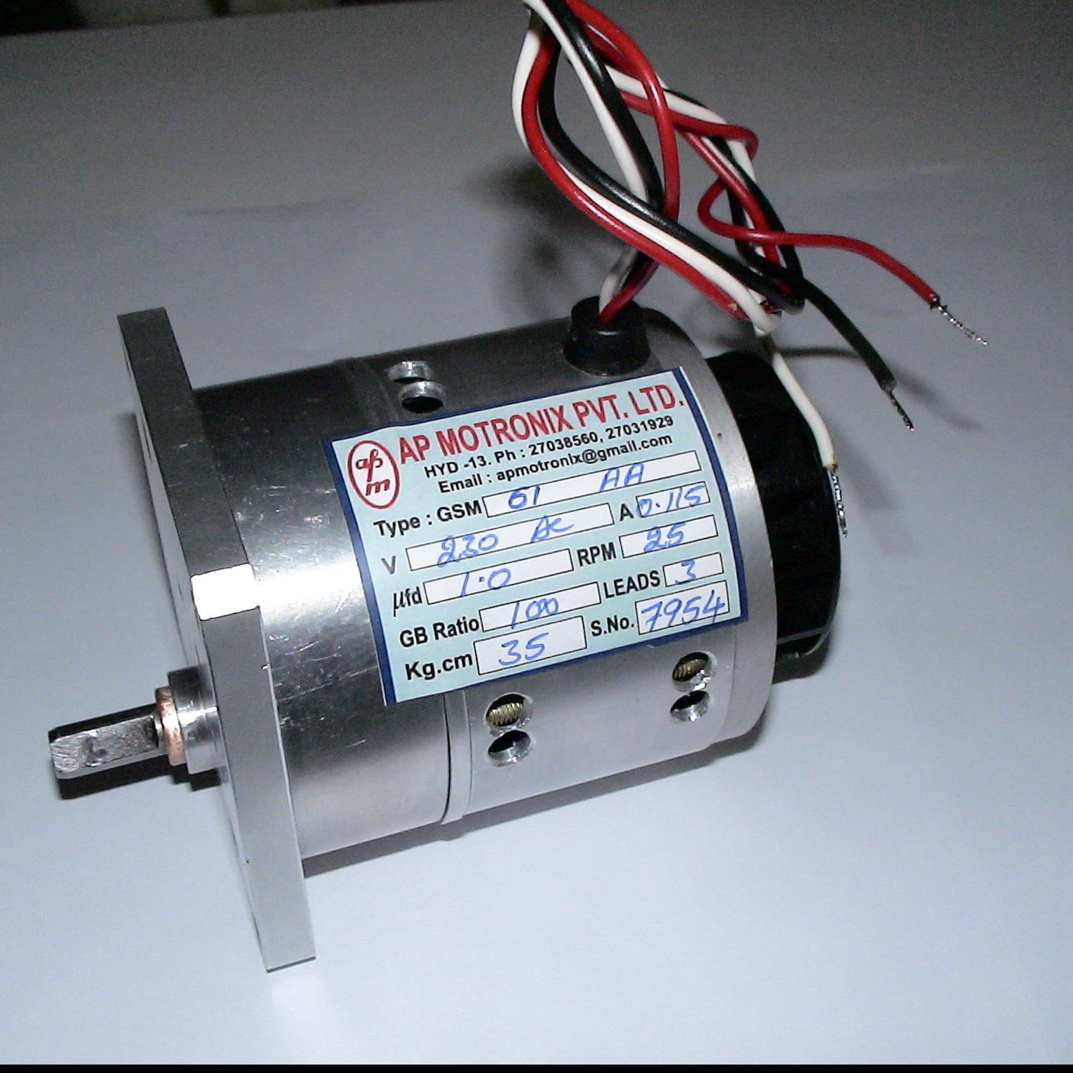 AC Geared Induction Motor-AP MOtronix Pvt Ltd
