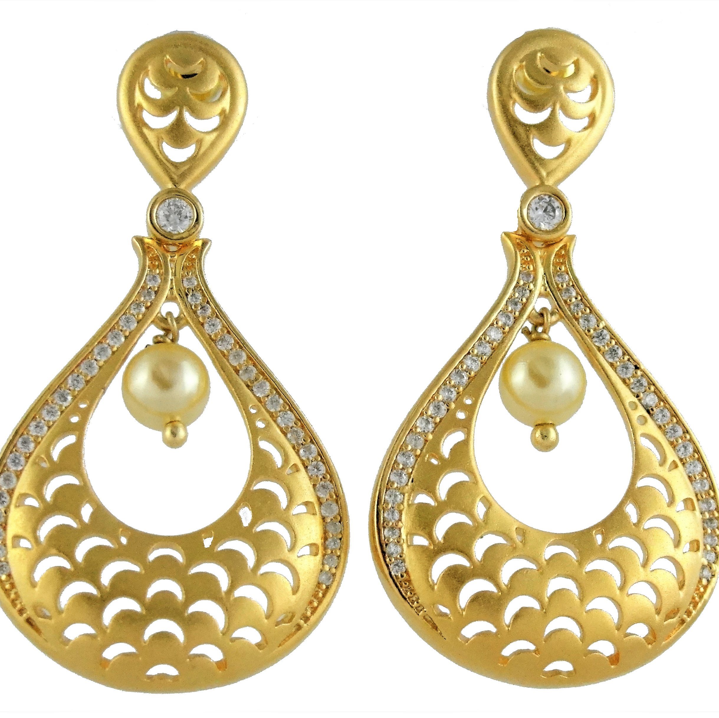 Glaera's fashion earrings gold plated, copper made and CZ stone-Glaera Trends Pvt. Ltd