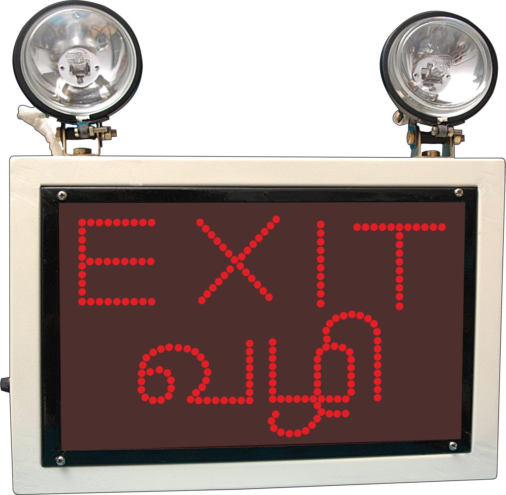 INDUSTRIAL EMERGENCY LIGHT WITH EXIT VALI SIGN-Finetech Systems