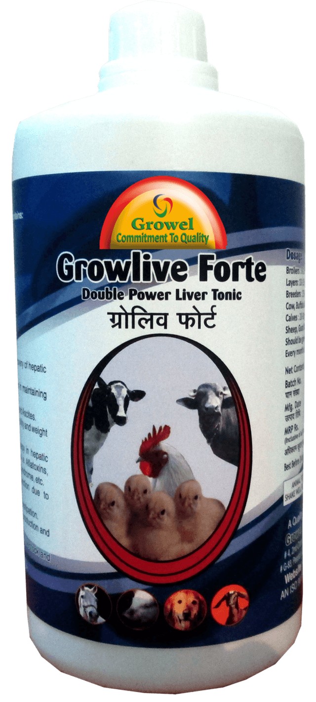 Double Power Cattle & Poultry Liver Tonic for preventing hepatic disorders & diseases and better FCR-Growel Agrovet Private Limited