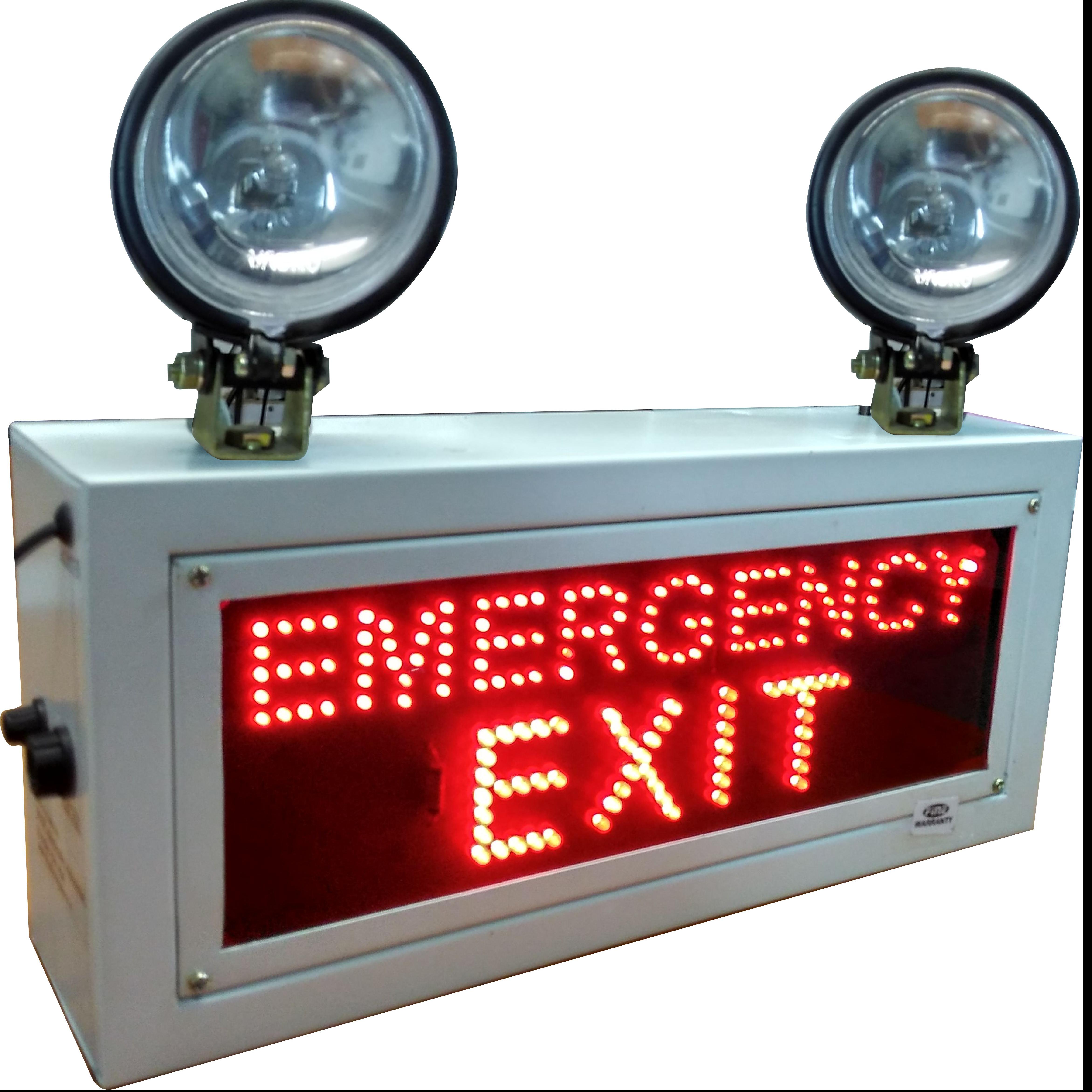 INDUSTRIAL EMERGENCY LIGHT WITH EMERGENCY EXIT SIGN-Finetech Systems