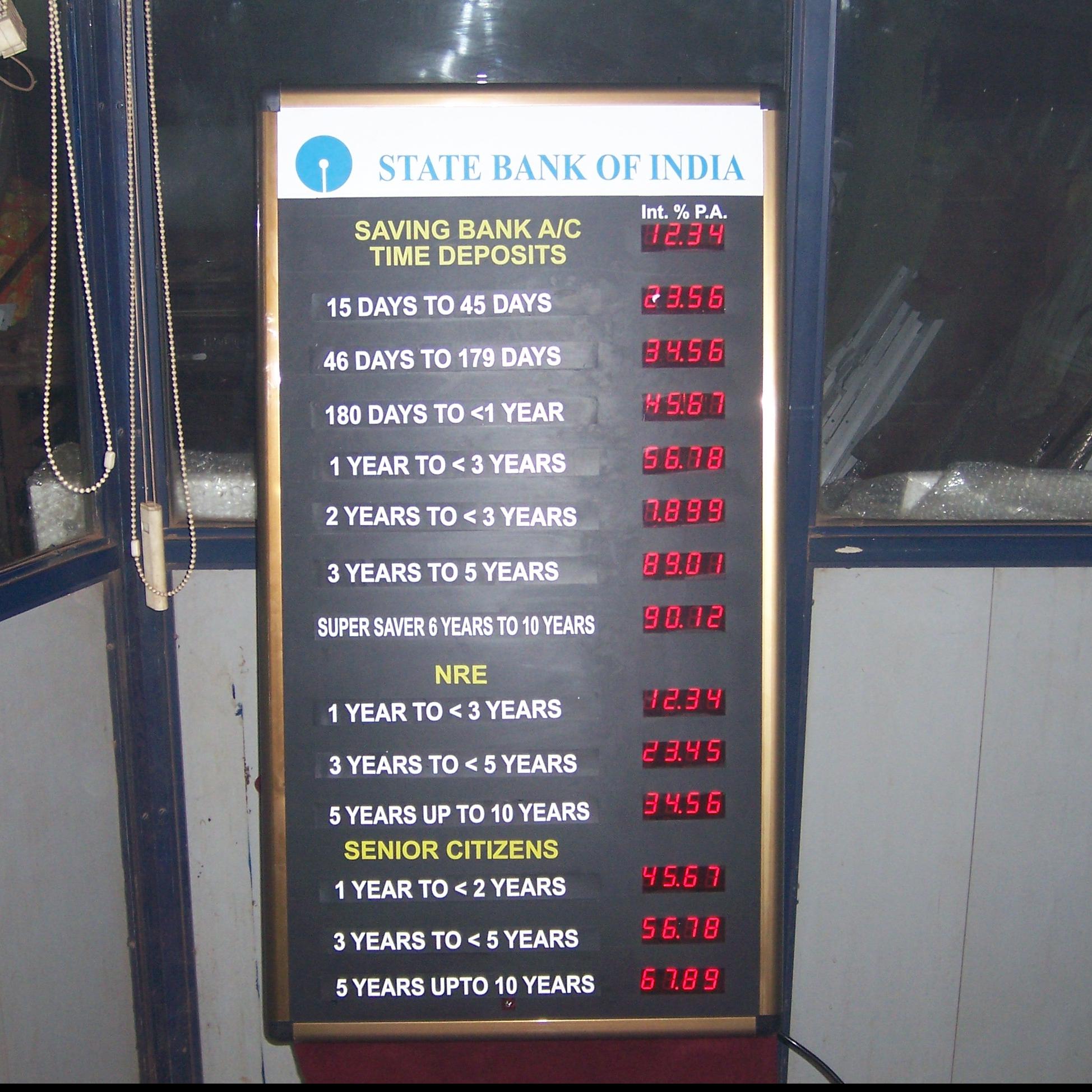 Bank Interest Rate Display-Dynamic Ad