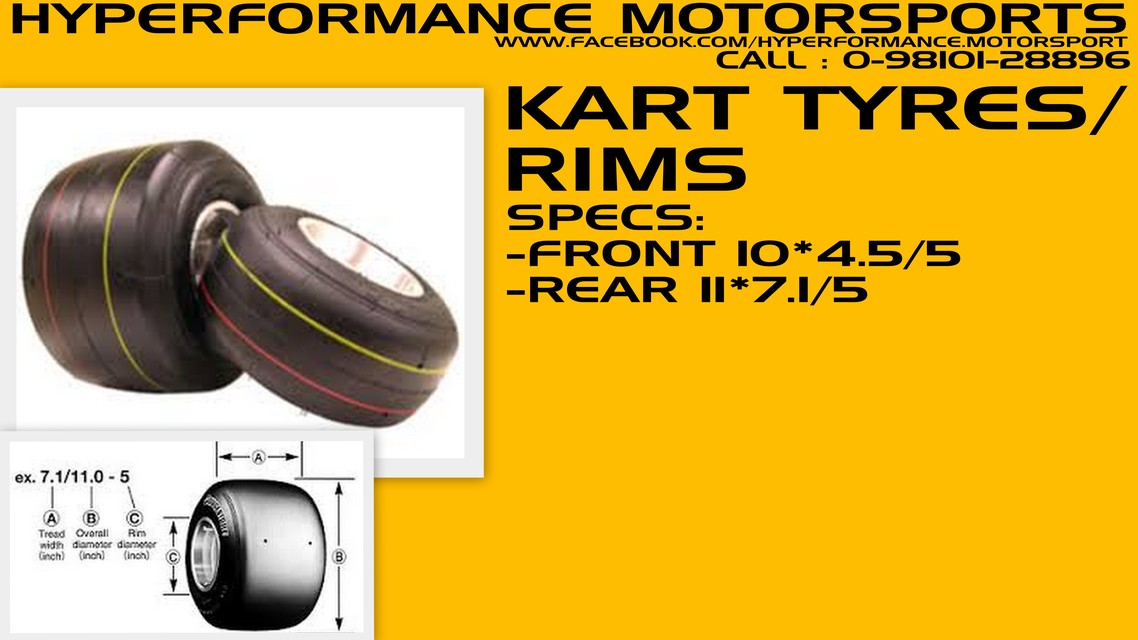 GO KART TYRES AND RIMS - CIK SPEC.-HYPERFORMANCE MOTORSPORTS