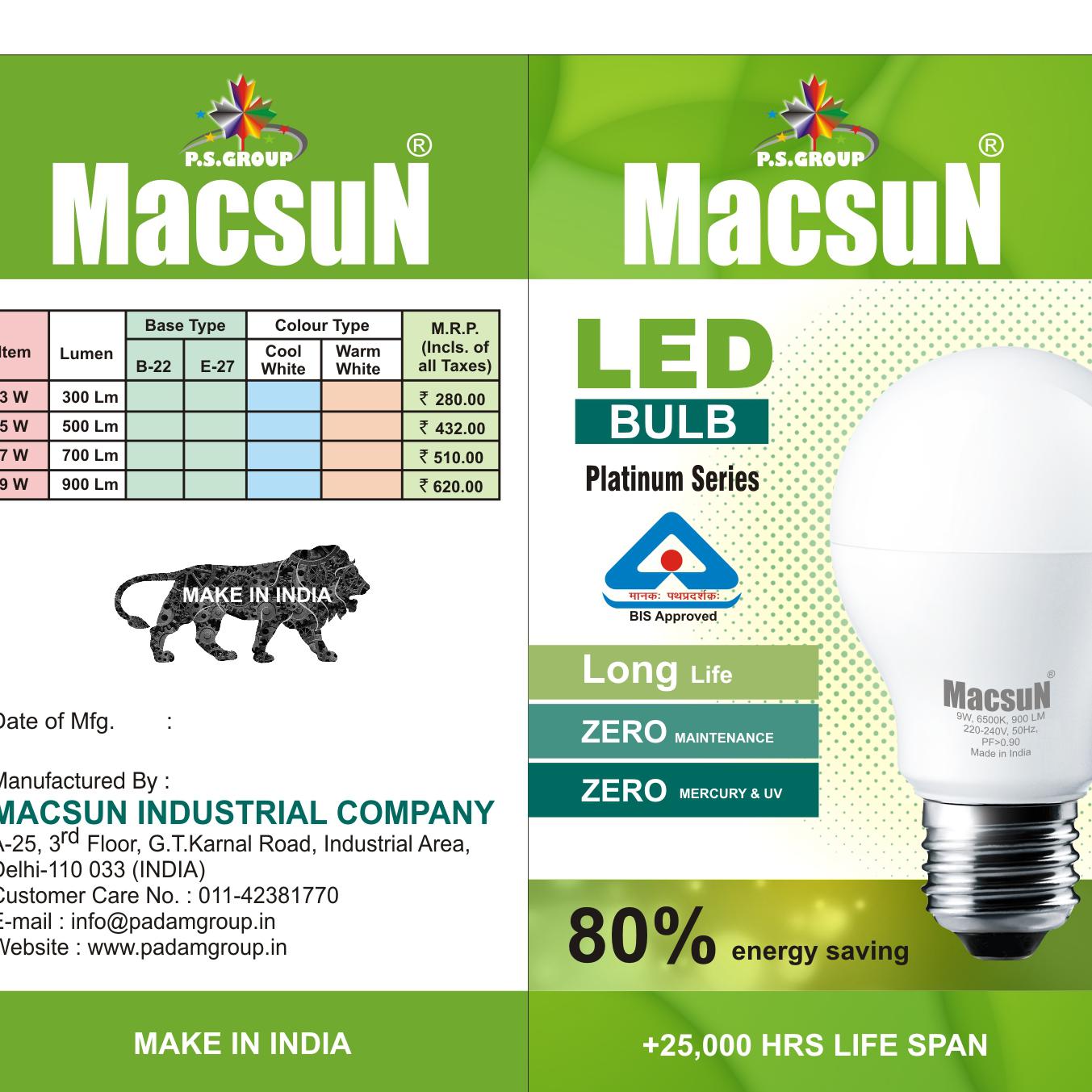 Macsun LED Bulb-Macsun Industrial Company