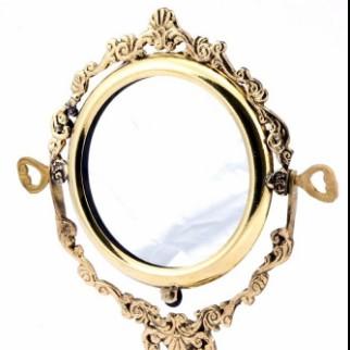 ANTIQUE BRASS MIRROR-HERALD EXPORTS 