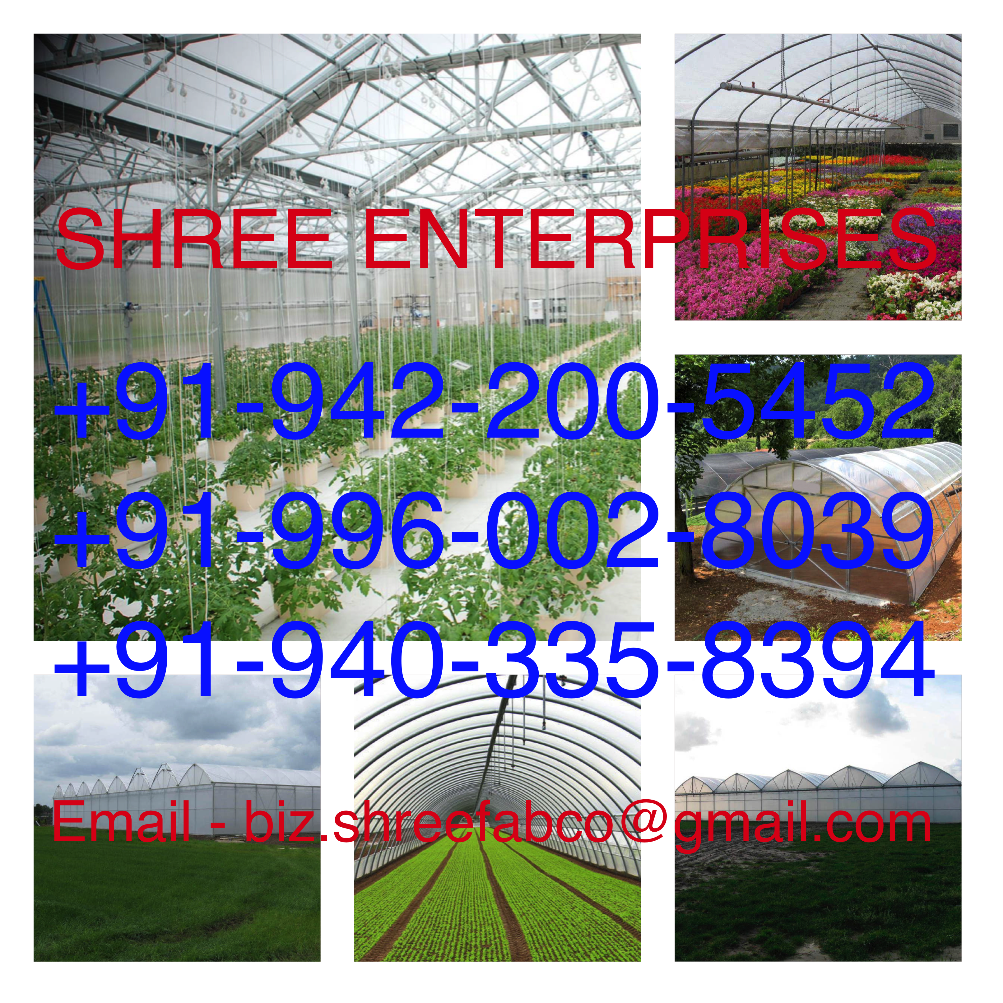 Naturally Ventilated Polyhouse - NVPH-SHREE ENTERPRISES HYDROPONICS & AQUAPONICS