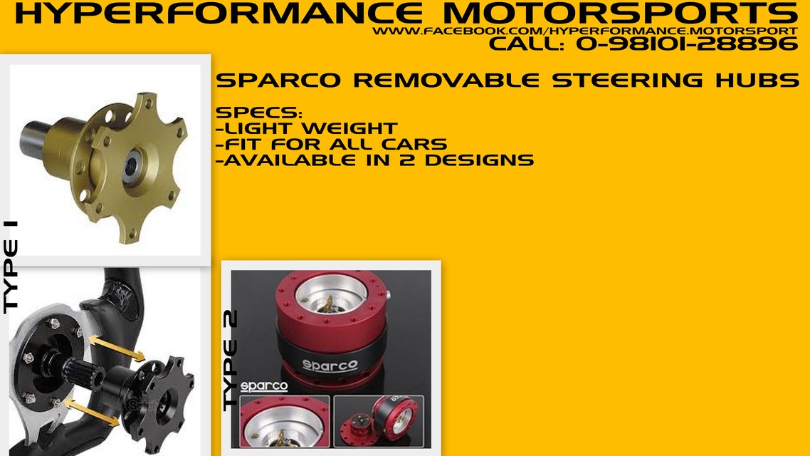 REMOVABLE STEERING HUBS -HYPERFORMANCE MOTORSPORTS
