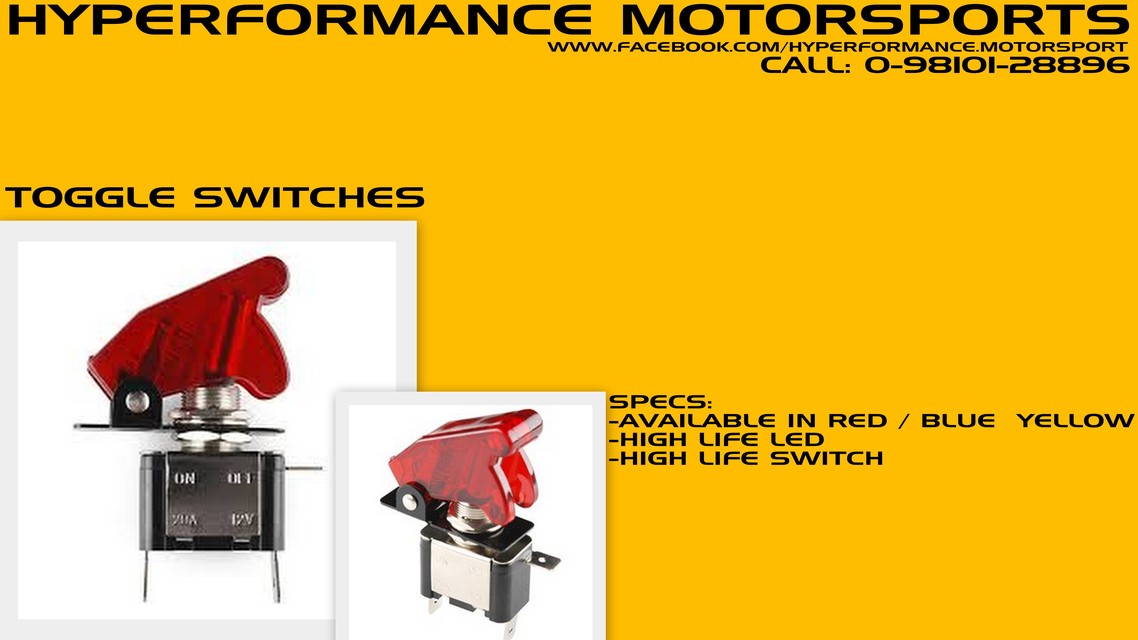 LED TOGGLE SWITCHES - WITH SAFETY LATCH-HYPERFORMANCE MOTORSPORTS