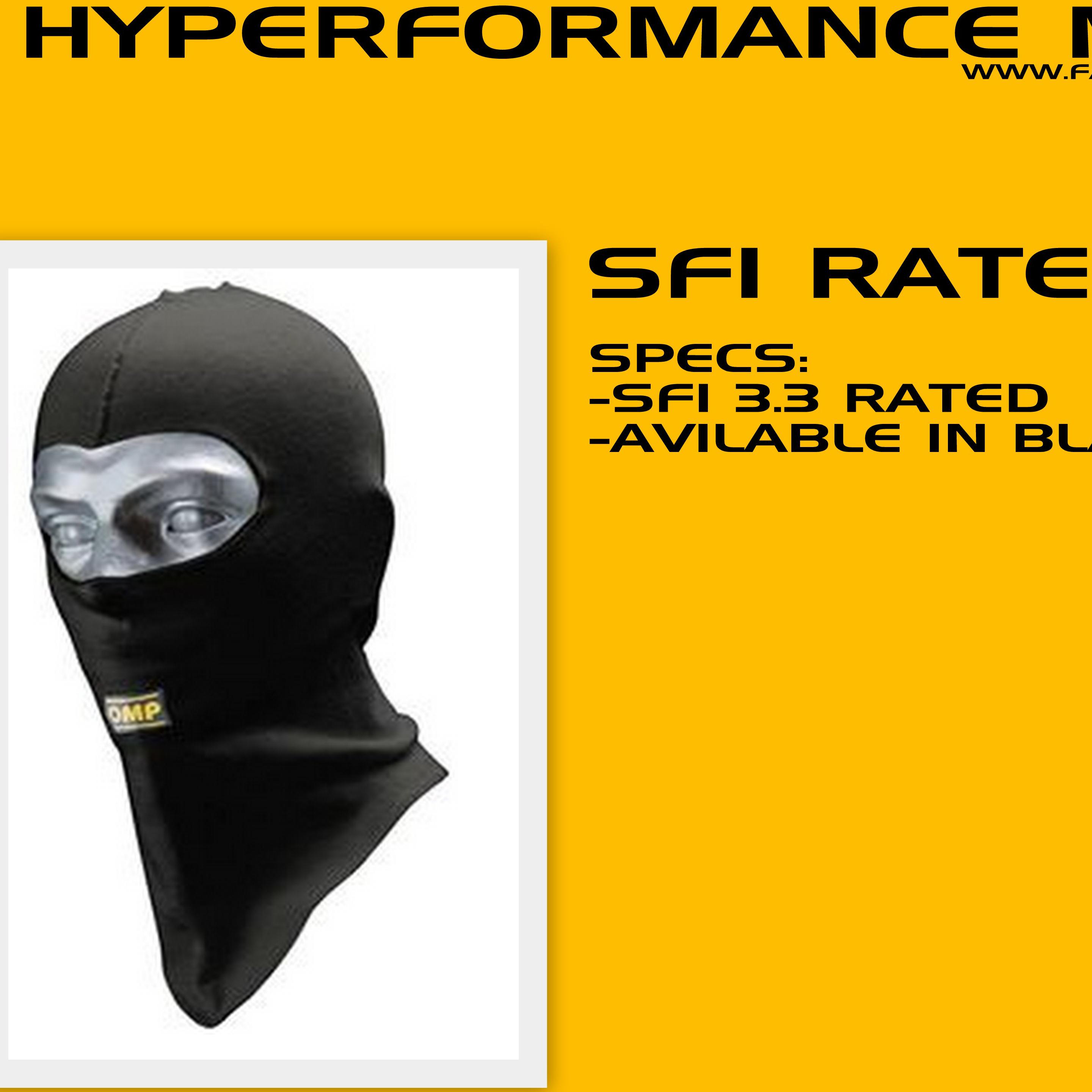 sfi 3.3 balaclava (nomex material, beltenick / omp / sparco / simpson)-HYPERFORMANCE MOTORSPORT