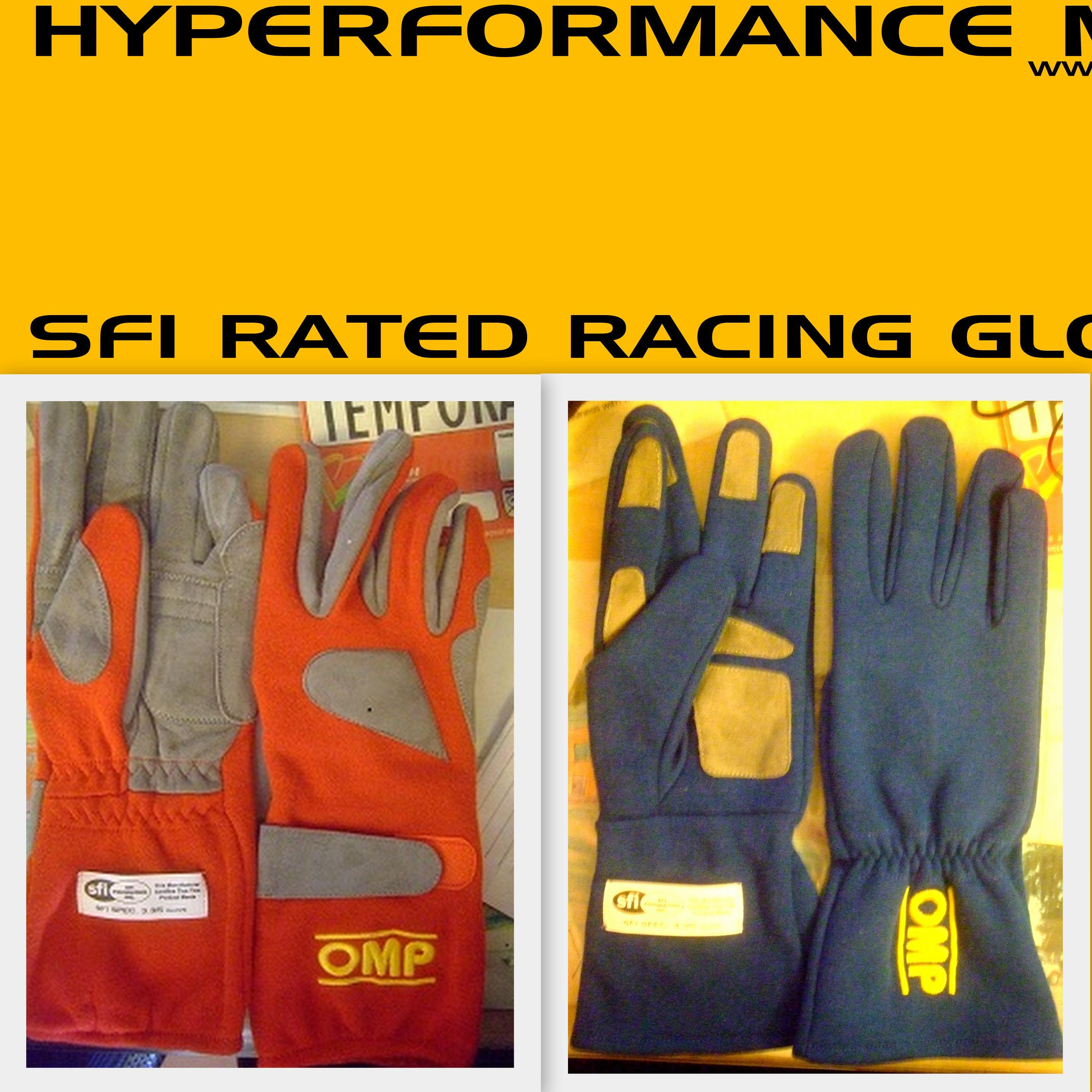 sfi 3.3 gloves (nomex material, beltenick / omp / sparco / simpson)-HYPERFORMANCE MOTORSPORT