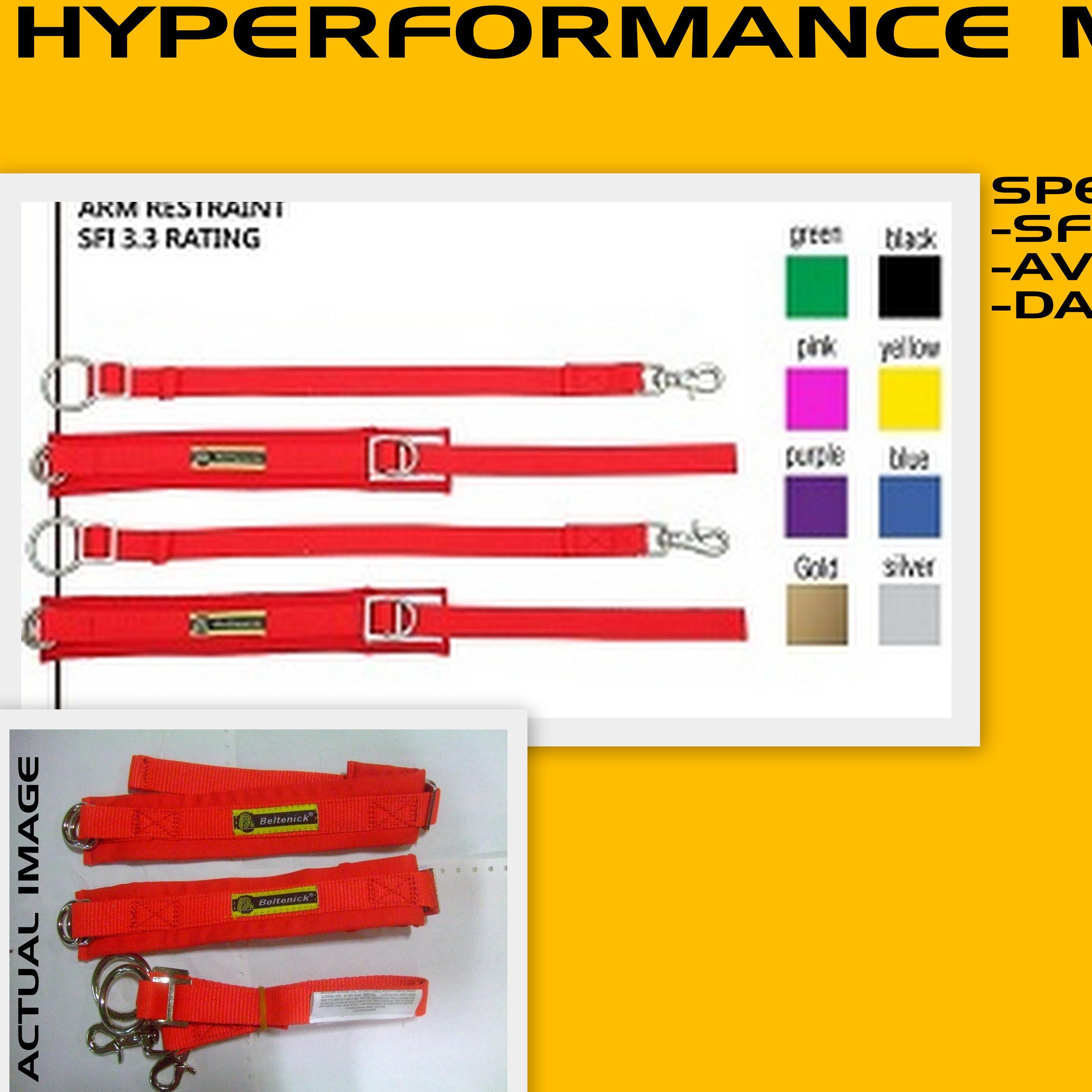sfi 3.3 arm restraint (nomex material, beltenick / omp / sparco / simpson)-HYPERFORMANCE MOTORSPORT