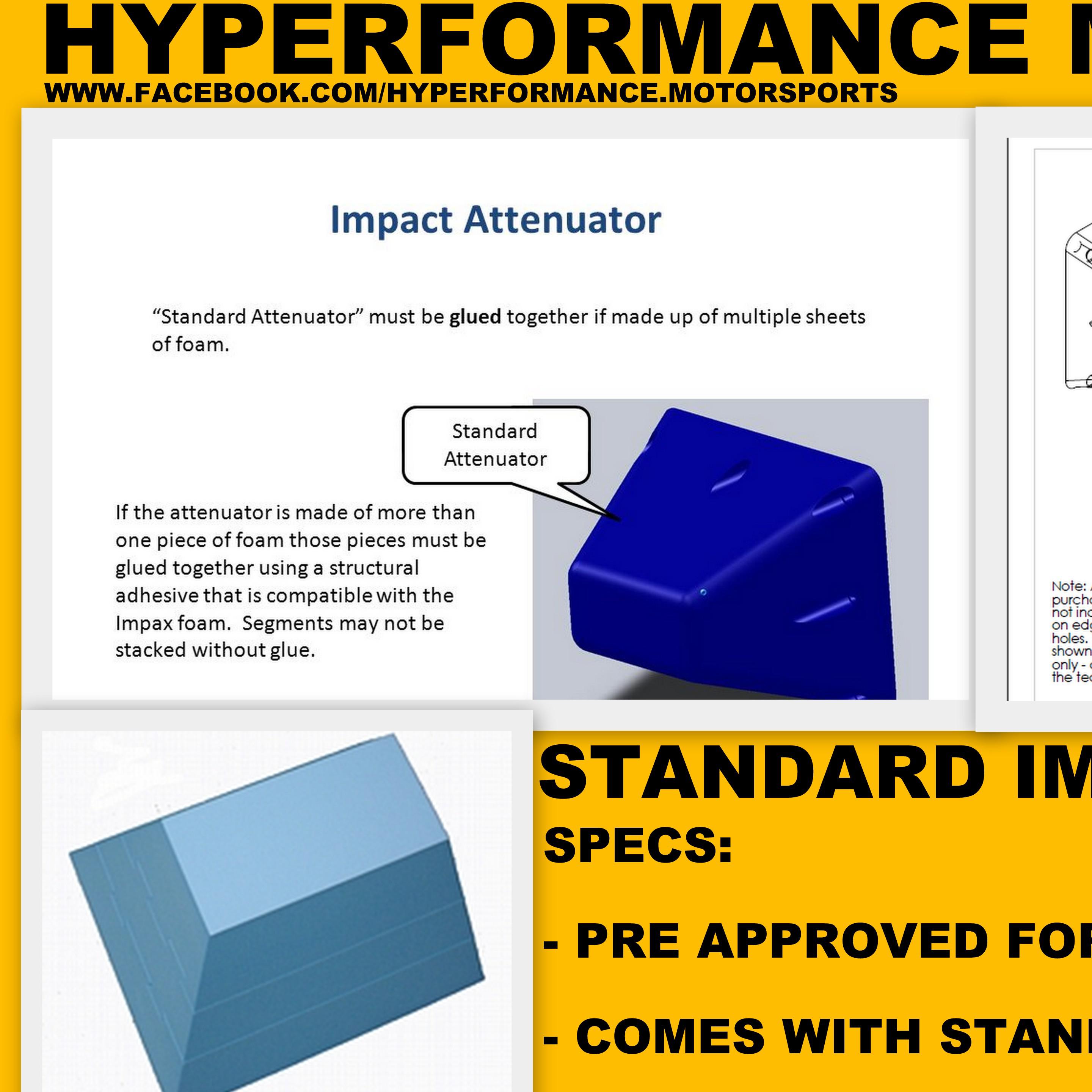 standard impact attenuator dow impaxx 700 - for sae supra / fsae / formula bharat-HYPERFORMANCE MOTORSPORT