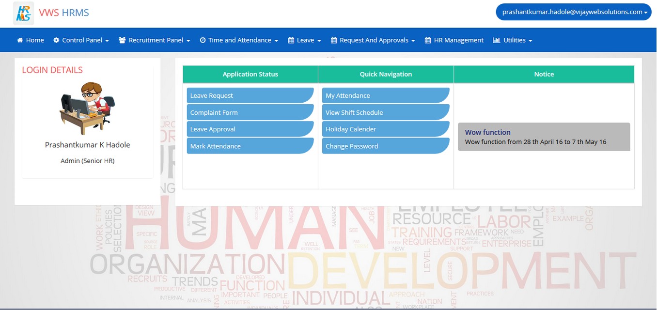 HRMS Web Base Software Service-Vijay Web Solutions India Pvt.Ltd.