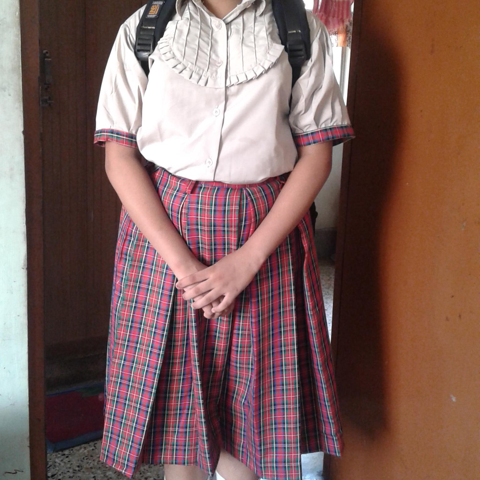 Senior Girls Uniform - Blouse with Divider Skirt-Sizeplus Apparel (P) Ltd.