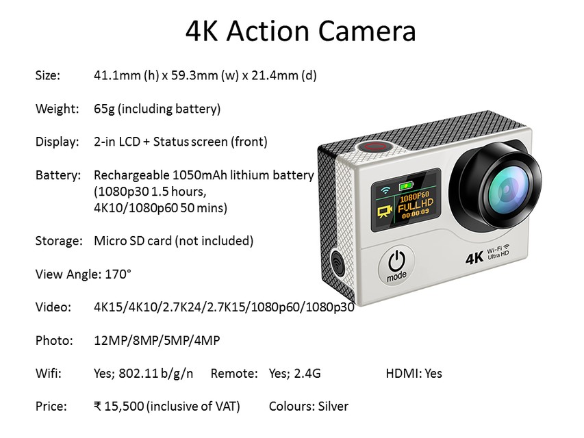 4K Action Camera-Team Driven Motosports LLP
