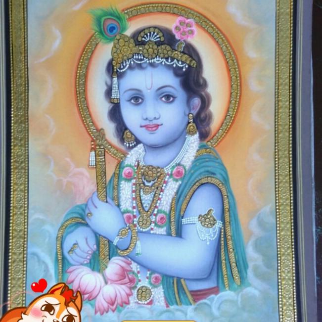 bal krishna ambose gold and diamond painting-shreeartworkshop 