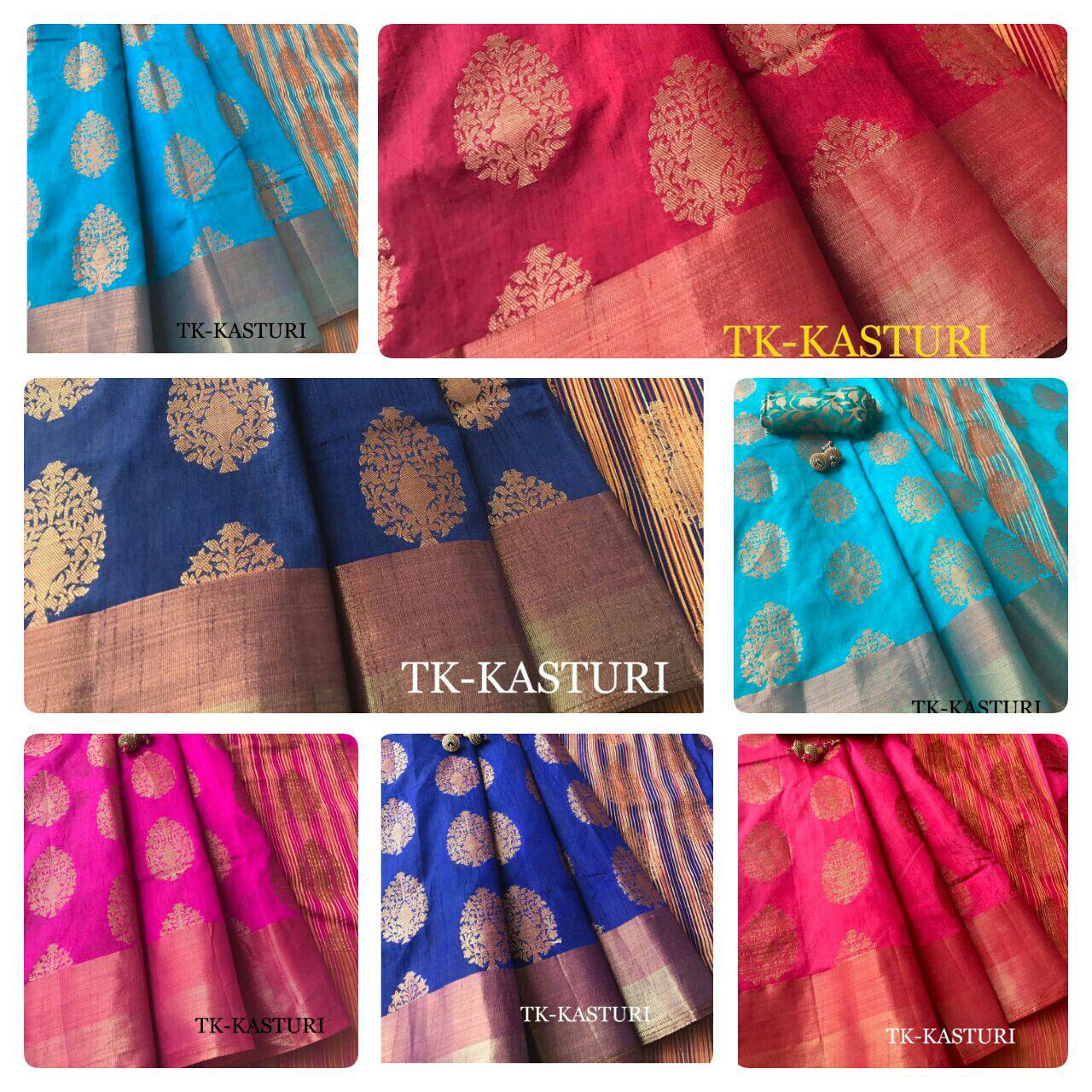 Kasturi Dhupion Silk Saree-Trendzkafe Technologies Private Limited