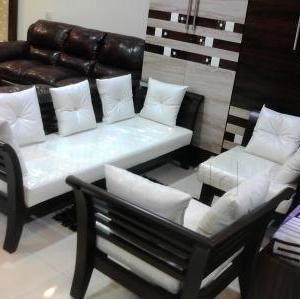 3+1+1 wooden Sofa Set (6.5 Foot)-Grand Living Furnitures