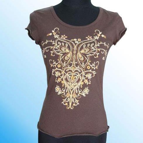 ladies raw edge tshirt-senthan knit fashions