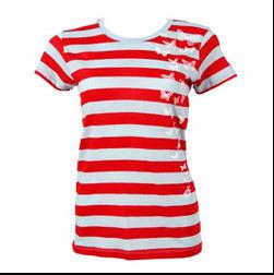 ladies striped tshirt-senthan knit fashions