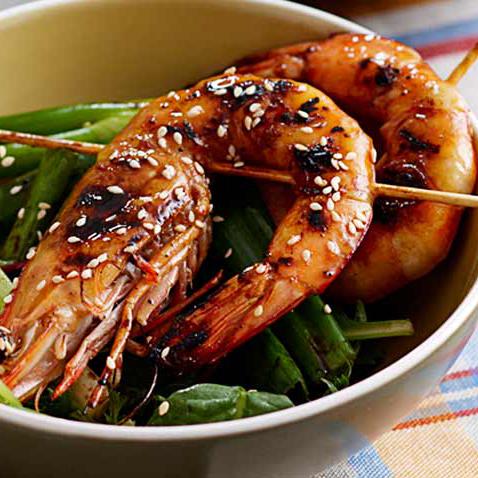 Teriyaki prawns-Nawras Seafood Restaurant