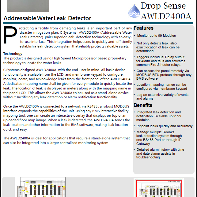water leak detection system- Addressable-C Systems Pvt Ltd
