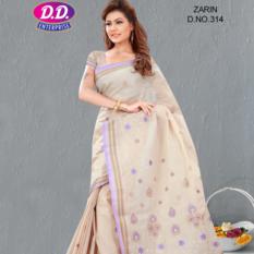 Cotton embroidery saree