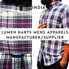 LUMEN HARTS Casual Shirt Checkered Brush Cotton  - Mens Apparels Manufacturer