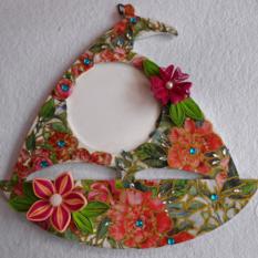 MDF Decoupage Boat Photo Frame