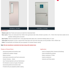 GENERAL DOORS - SINGLE LEAF AND DOUBLE LEAF DOOR