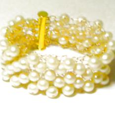 Knitted Pearl Bracelet
