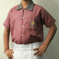 Boys Uniform - Red Checked Half Shirt & White Half Pant