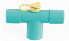 T Piece 22mm-22mm-22mm/15F With 7.6mm Port & Plug-Code 1426