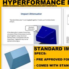 standard impact attenuator dow impaxx 700 - for sae supra / fsae / formula bharat