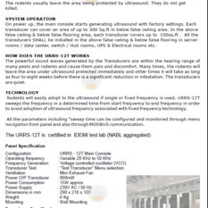 Ultrasonic Rodent Repellent System