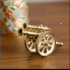 DOUBLE BARREL BRASS CANNON