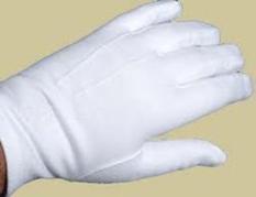 White Hosiery Hand Glove
